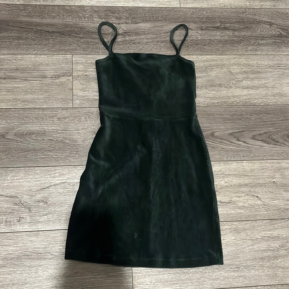 Velvet emerald mini dress
